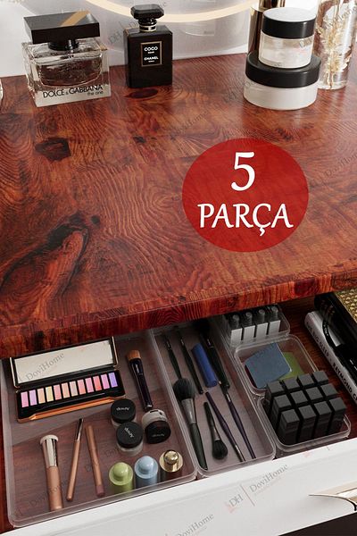 Alacarte 5 Piece Bathroom - Makeup and Jewelry Organizer