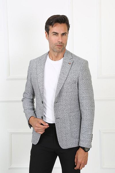 ACTUAL Blazer Slim Fit Blazer Single Jacket 7137 R3 Gray