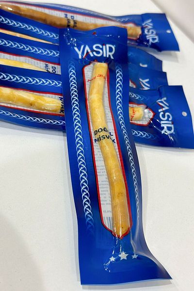 MSY HEDİYELİK 1st quality Fresh Vacuumed Fresh Thick Miswak 5 Pieces