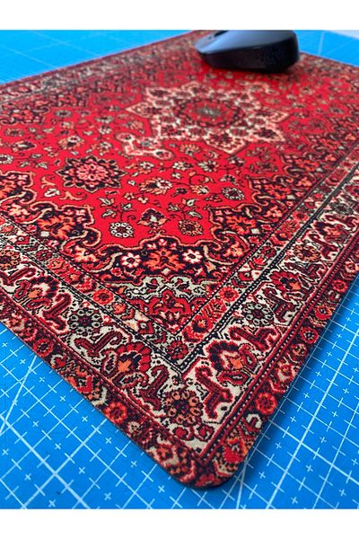 rakkun shop لوحة ماوس مطبوعة بنمط سجادة مقاس 28 × 40 سم