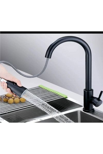 FLEKO BATARYA Spiral Black Sink Mixer