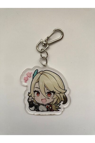 Hara Company سلسلة مفاتيح لعبة جينشين إمباكت كافيه / زخرفة الحقيبة