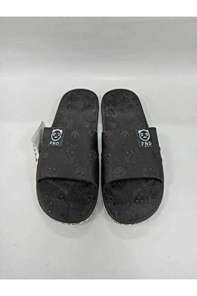 GEZER Unisex Siyah Panda Desen  Kaydırmaz Plastik Terlik