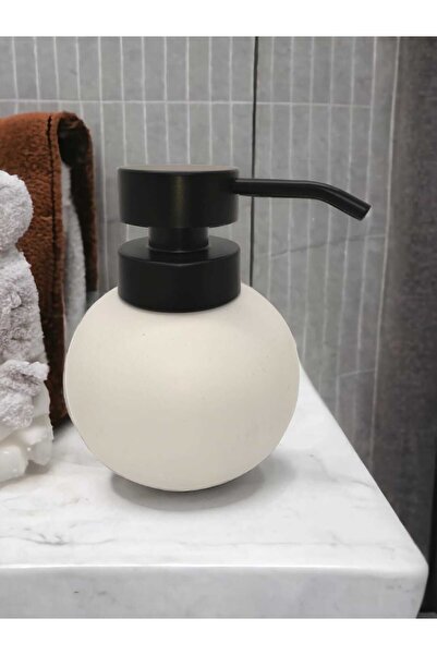 Mucha Lüks Seramik Tombul Küre Sabunluk Mutfak Banyo Sıvı Sabunluk Bulaşık De...