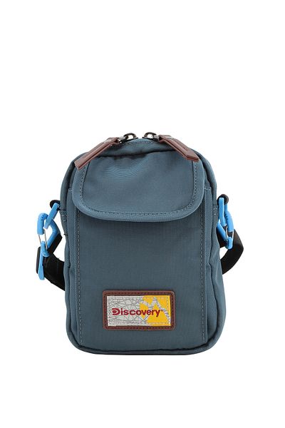 Discovery ICON Utility Bag Steel Blue Zipper, Compartment Casual Shoulder Bag For Men And Women