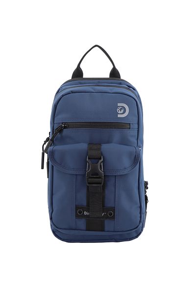 Discovery SHIELD RPET Polyester Sling Cross Bag Blue, Durable Lightweight Tablet Protective Layer