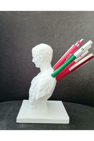 Miralux Julius Cesar White Dekorativer Stifthalter - 17 cm