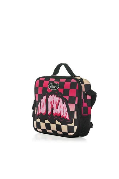 No Fear Lunch Box Pink Checkered