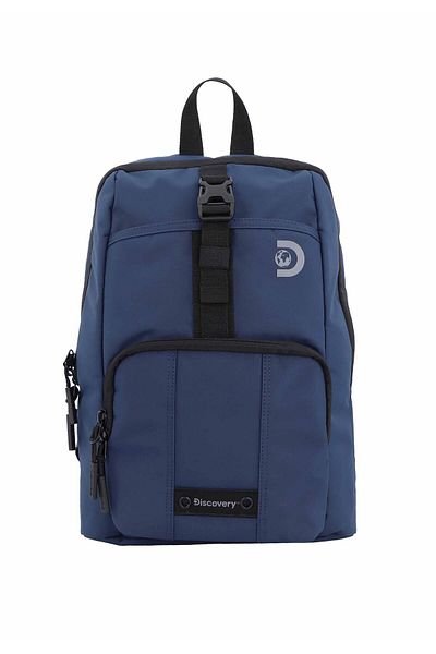 Discovery SHIELD RPET Polyester Urban Backpack Blue, Durable Water Resistant Causal Daypack