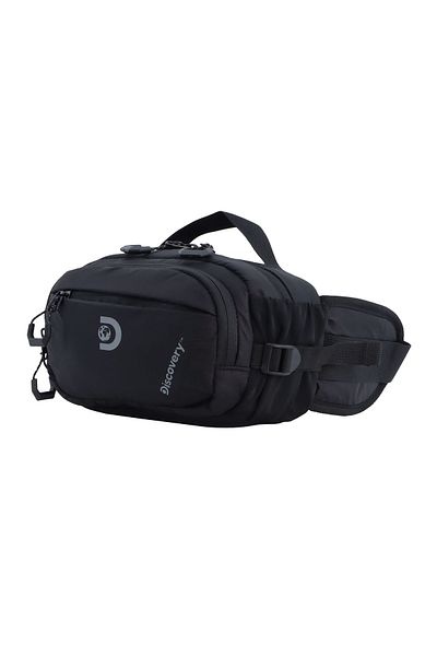 Discovery Body Spirit Nylon Ripstop Waist Bag Black for Men and Women, Durable Lightweight