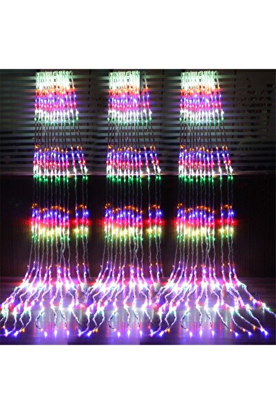MENFRY Akan Perde Led 3x2 Mt Rgb Dekor Bahçe Süs