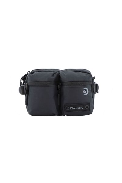 Discovery SHIELD RPET Polyester Waist Bag Black, Hip Bag With Adjustable Strap and RFID Pocket
