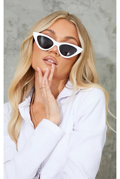 End Point Cat Eye Güneş Gözlüğü Beyaz - Unisex