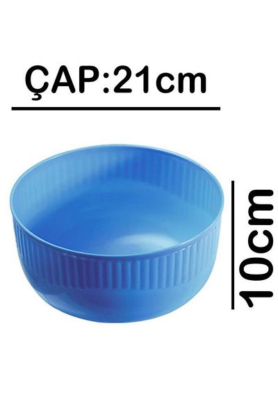Tiesa Home Blue Plastic 21cm Deep Bath Bath Bowl