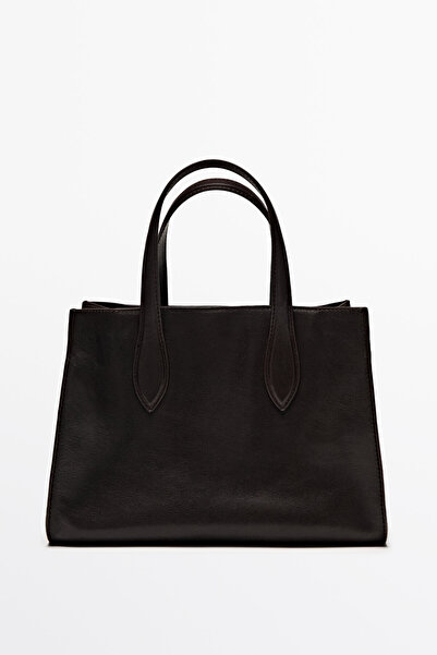 Massimo Dutti Napa deri tote çanta