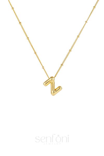 senfonijewelry Balloon Letter Steel Necklace Letter Z