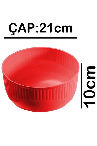 Tiesa Home Red Plastic 21cm Deep Bath Bath Bowl