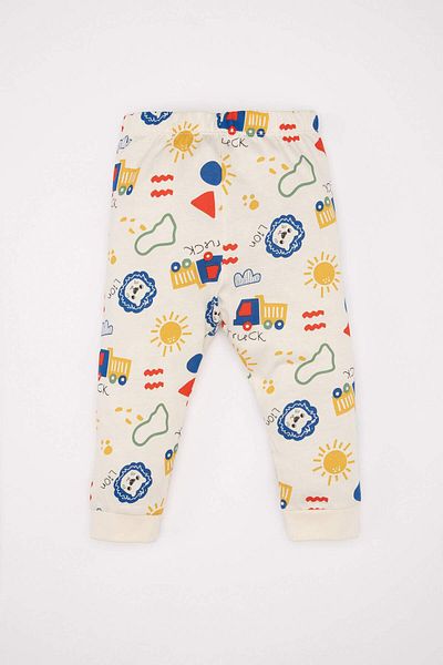 DeFacto Dfc - Baby Boy Long Sleeve Printed Combed Cotton Pajama Set
