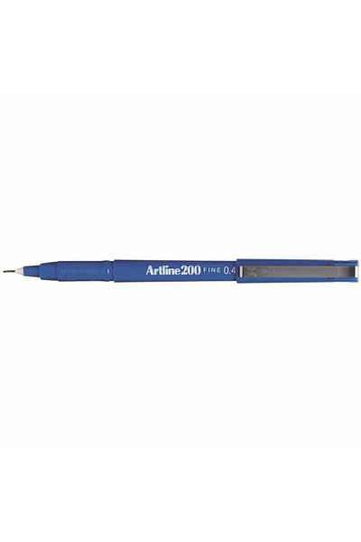 artline Ek-200 قلم تحديد رفيع ذو طرف رفيع 0.4 مم أزرق (صندوق 12 قطعة)
