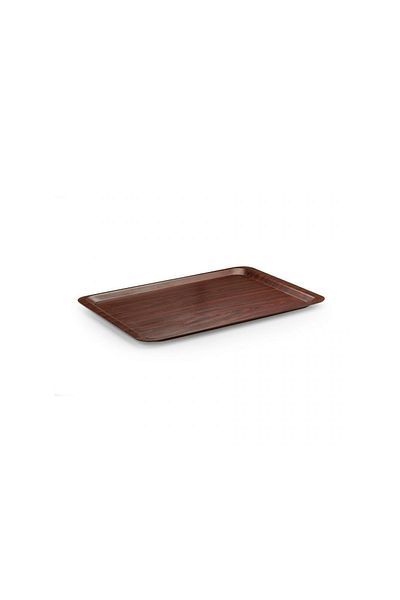 Tria 2 Pieces Kraft Plain Tray - 37x53 cm Mahogany EC3753SMM