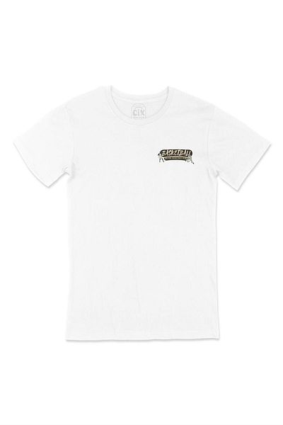 Cix Tricou alb imprimat cu buzunar pentru clubul de baschet