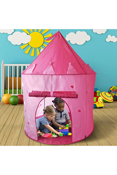 MJ TOYS Çocuklar Için Kapalı Çadır Pembe Kumaş Bebek Oyun Evi Kız Çocuk Oyun ...