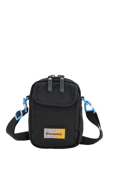 Discovery ICON Utility Bag Black, Zipper Compartment Casual Shoulder Bag For Men And Women