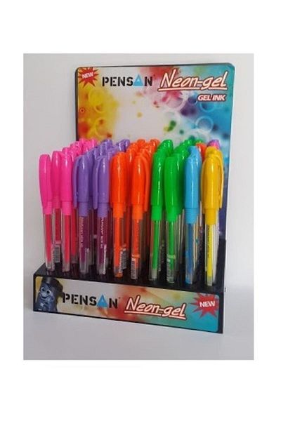 Pensan Neon Gel Pen - 1.0 Mm Violet, 12 Pieces, 2290/2229 Model