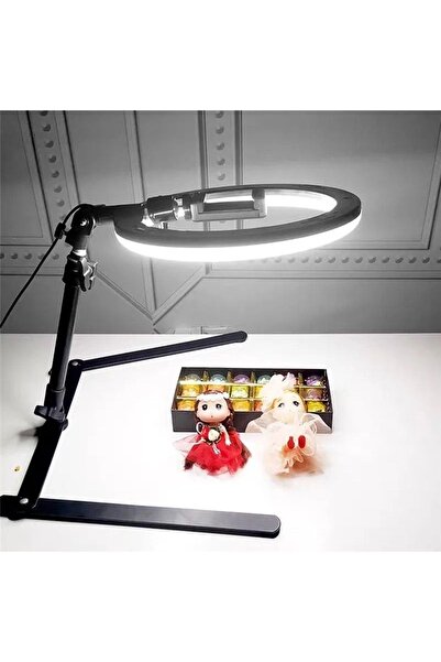 fortrek Masaüstü Ürün Çekim Standı Video Ve Fotoğraf Çekimi 10" Ring Light Tr...