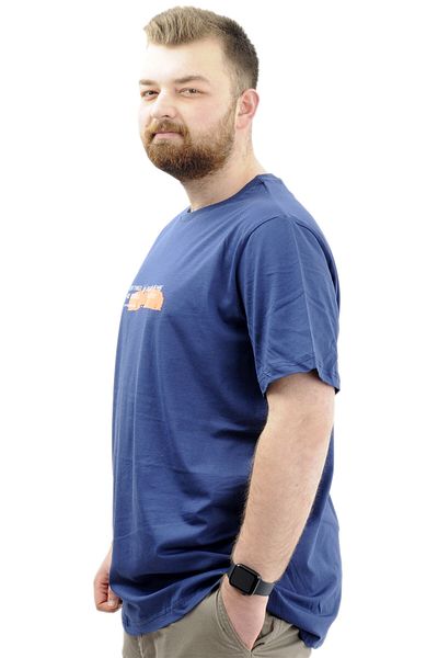 ModeXL Ανδρικό T-Shirt - Oversize, εμπριμέ, λαιμόκοψη, U24047 Indigo