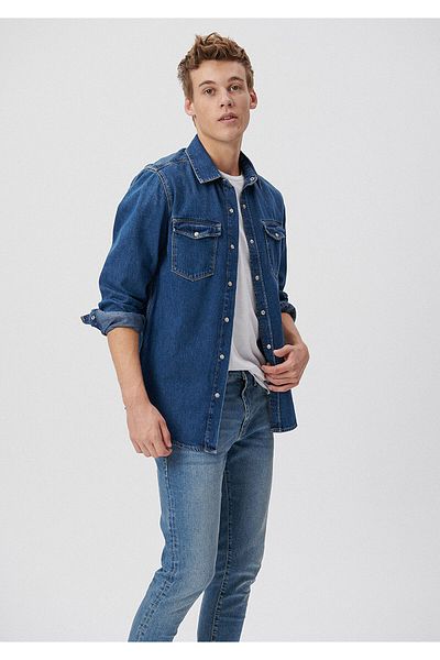 Mavi Cămașă din Jean Vintage Albastru închis Rio Mutată 0295785620