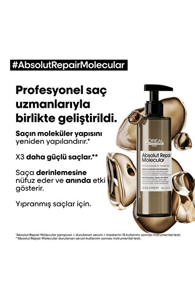 L'oreal Professionnel Loreal Professionnel Absolut Repair Molecular Saçın Moleküler Yapısını Yapılandırıcı Bakım Seti/GEM