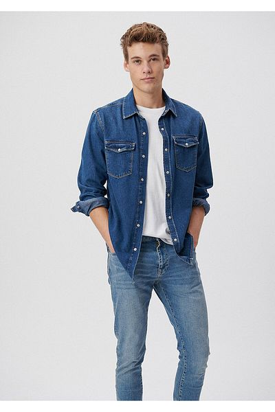Mavi Cămașă din Jean Vintage Albastru închis Rio Mutată 0295785620