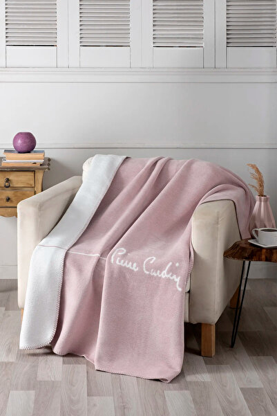Pierre Cardin : Dried Rose Cotton Tv Blanket Logo
