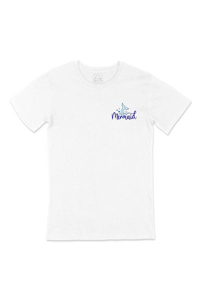 Cix Λευκό μπλουζάκι με στάμπα Mermaid Pocket Design