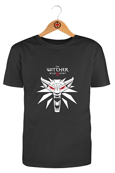 Motosiklet T-shirt Unisex Μαύρο μπλουζάκι The Witcher 3 Wild Hunt με στάμπα