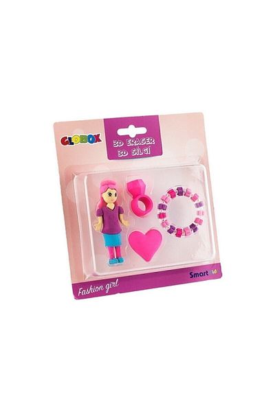 Globox Yayınları Set de 4 gumă de șters Globox Fashion Girl 3D (2954)