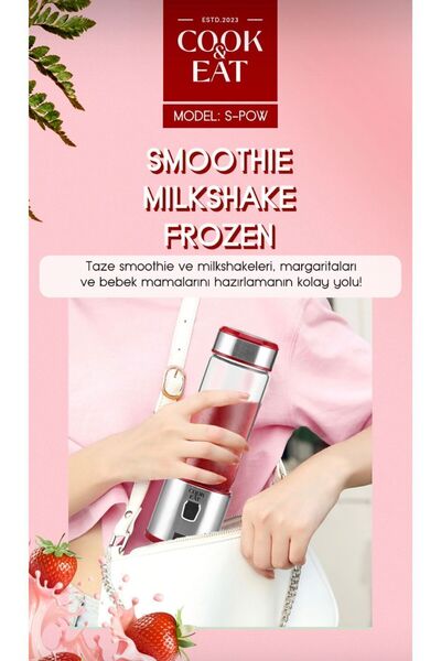 Genel Markalar 450 Ml Taşınabilir Metal Kişişel Şarjlı Blender Shake Smoothies Blender Keskin Bıçaklı