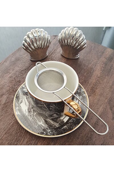 LOVYCO Birinci Sınıf Kalite Paslanmaz Çelik Gümüş Renk Çay Süzgeci Çap 5.5 Cm