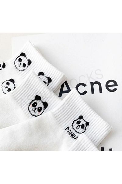ASGÜL SOCKS Σετ 4 ζευγαριών κάλτσες μποτάκια με σχέδιο Panda