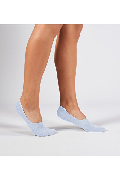 Forwena Светлосини бамбукови безшевни невидими чорапи за жени, без ластици