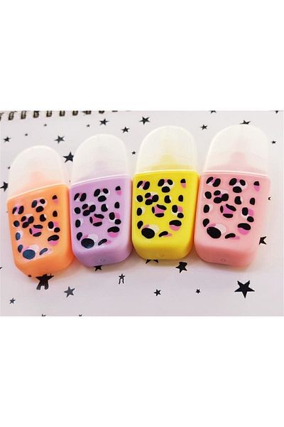 Banadabak Set of 4 Highlighter Leopard Mini Marker Pens