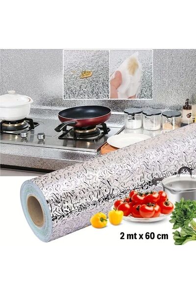 Roichil Rulo Gümüş Alüminyum Folyo  Kendinden Yapışkanlı Su Geçirmez Folyo 2 mt x 60 cm