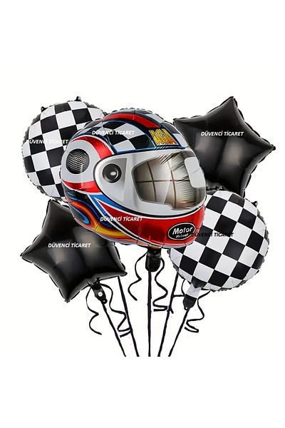 DÜVENCİ TİCARET Foiled Helmet Balloon Set