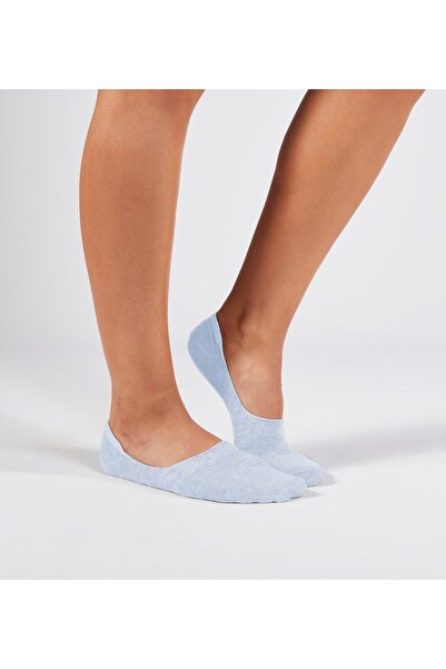 Forwena Светлосини бамбукови безшевни невидими чорапи за жени, без ластици