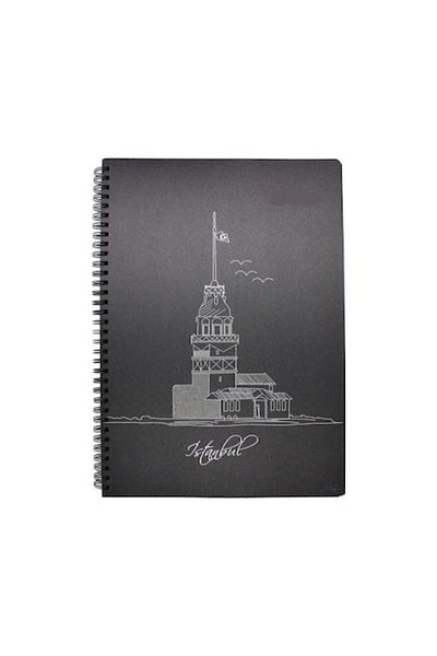 TıkArt Mcolor 50 Sheets Spiral Black Notebook