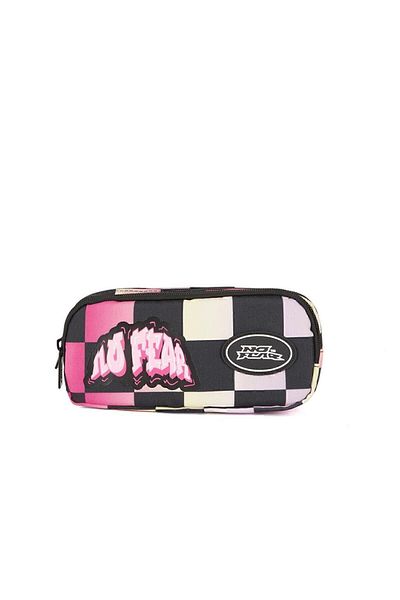 No Fear Original Pencil Bag Double Compartment Pink