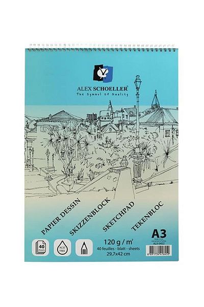 Alex Schoeller A3 120 gr 40th Sketch Sipiralli Block