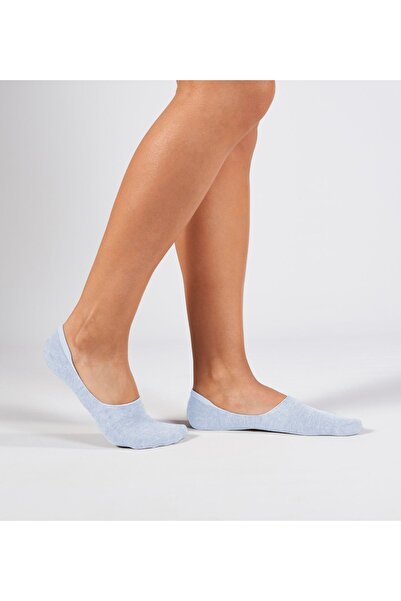 Forwena Светлосини бамбукови безшевни невидими чорапи за жени, без ластици