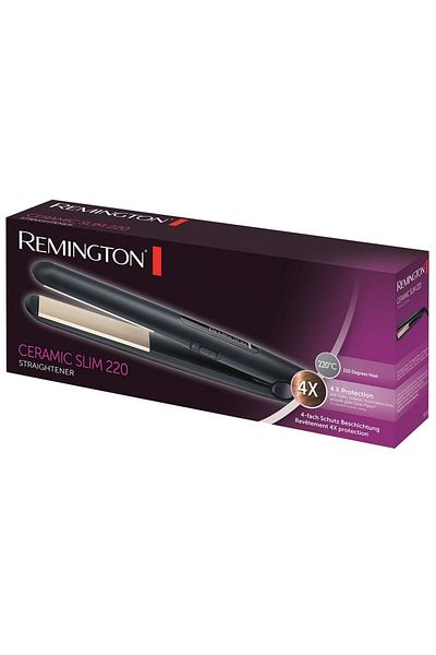 Remington S1510 مكواة فرد الشعر سيراميك سليم 220 درجة باللون الأسود